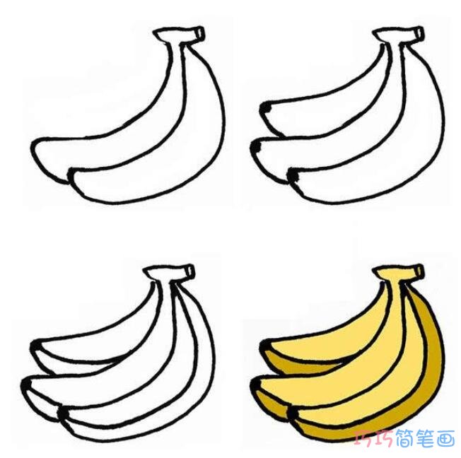 香蕉画法 画画图片