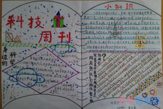 小学生关于科技科学身边的科学的手抄报怎么画简单又好看