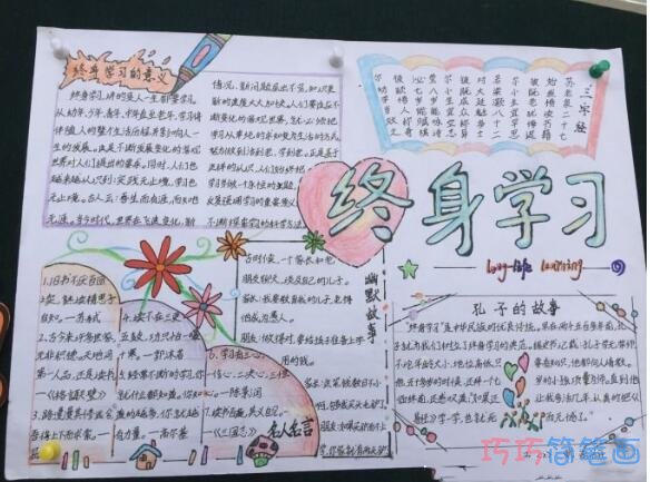 关于读书小报读书的名言终生学习的手抄报怎么画简单又好看