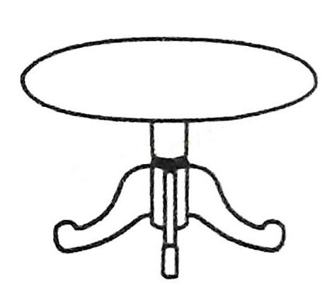 圆桌子的画法图片